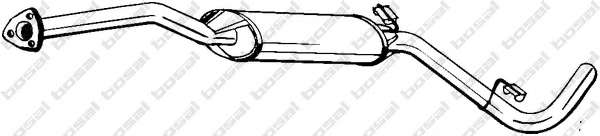 Средний глушитель выхлопных газов