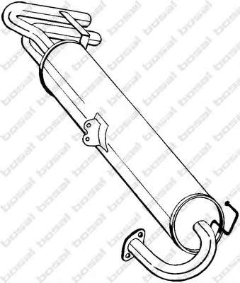 Средний глушитель выхлопных газов