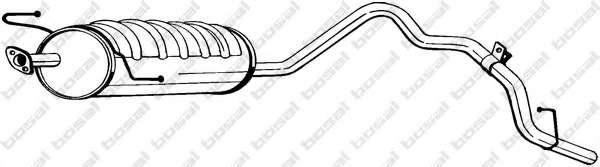 Средний глушитель выхлопных газов