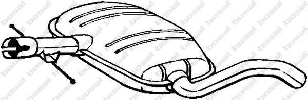 Средний глушитель выхлопных газов