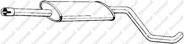 Средний глушитель выхлопных газов