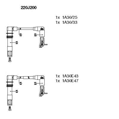 Проводи запалювання VW Polo 1.4 16V 01-08 (к-кт)