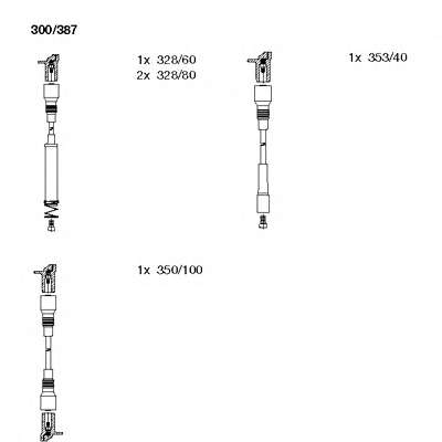 Проводи запалювання Opel Omega A 1.8-2.0i 86-98 (к-кт)