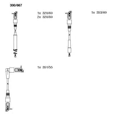 Проводи запалювання Opel Kadett 2.0i 86-93 (к-кт)