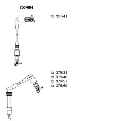 Проводи запалювання Opel Astra F 1.4i 88-05 (к-кт)