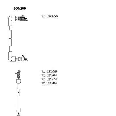 Проводи запалювання Ford Transit 1.6/2.0 86-92 (к-кт)