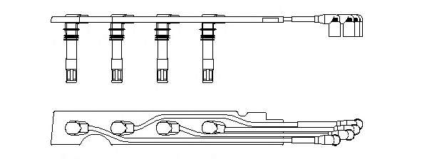 Проводи запалювання VW Caddy II 1.4i 00-04 (к-кт)