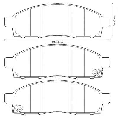 Комплект тормозных колодок, дисковый тормоз