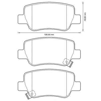 Комплект тормозных колодок, дисковый тормоз