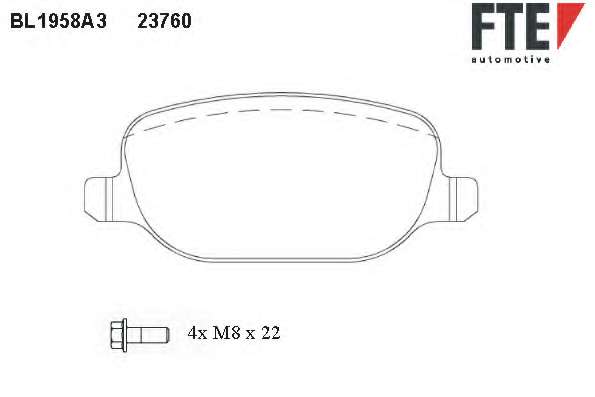 Комплект тормозных колодок, дисковый тормоз