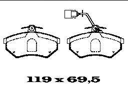 Комплект тормозных колодок, дисковый тормоз