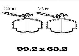 Гальмівні колодки, дискове гальмо (набір)