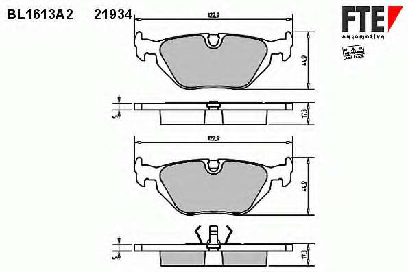 Колодки гальмівні (задні) BMW 3 (E46) 98-