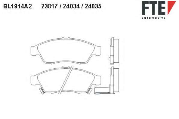Комплект тормозных колодок, дисковый тормоз