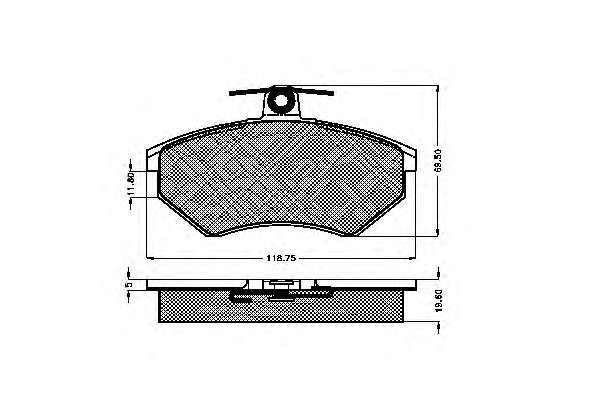 Комплект тормозных колодок, дисковый тормоз