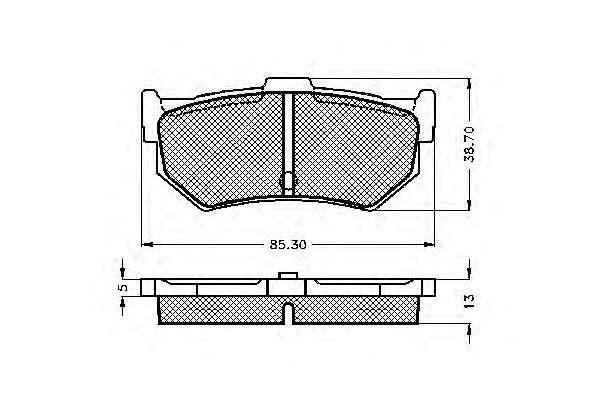 Комплект тормозных колодок, дисковый тормоз