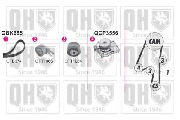 Водяной насос + комплект зубчатого ремня