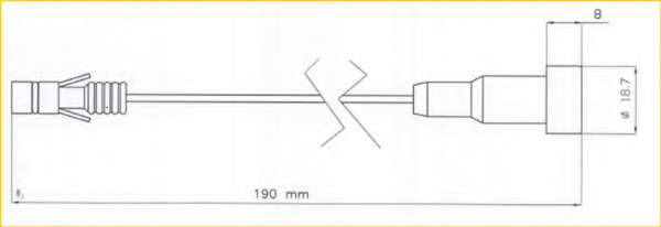 Сигнализатор, износ тормозных колодок