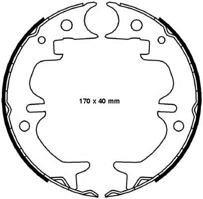 Комплект тормозных колодок, стояночная тормозная система