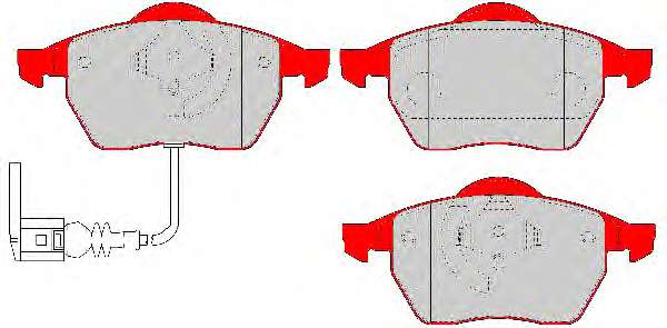 Комплект тормозных колодок, дисковый тормоз