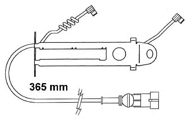 Сигнализатор, износ тормозных колодок