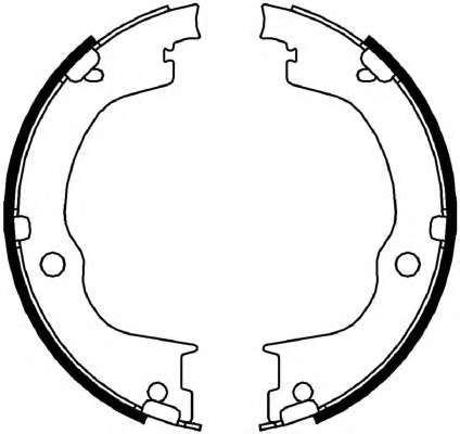 Комплект тормозных колодок, стояночная тормозная система