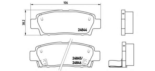 Комплект тормозных колодок, дисковый тормоз