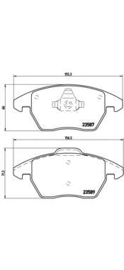 Гальмівні колодки, дискове гальмо (набір)