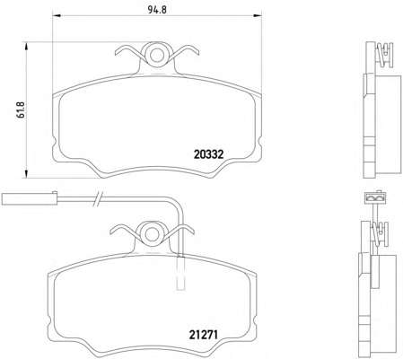 Комплект тормозных колодок, дисковый тормоз