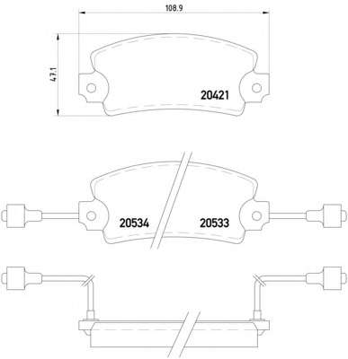Комплект тормозных колодок, дисковый тормоз