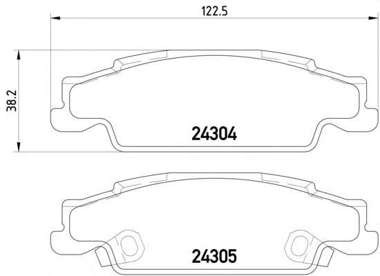 Комплект тормозных колодок, дисковый тормоз