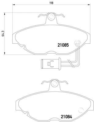Комплект тормозных колодок, дисковый тормоз