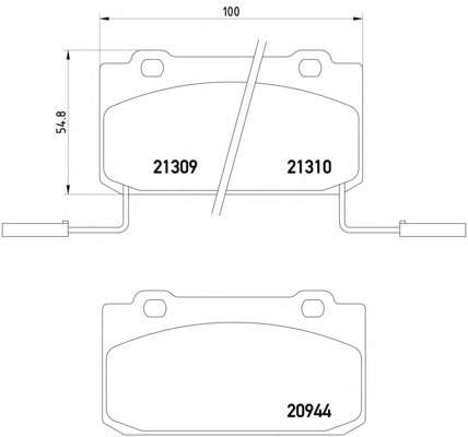 Комплект тормозных колодок, дисковый тормоз