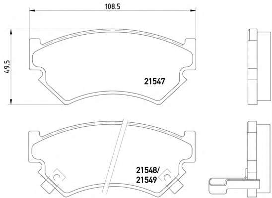 Комплект тормозных колодок, дисковый тормоз