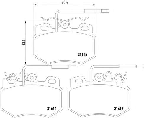 Гальмівні колодки, дискове гальмо (набір)