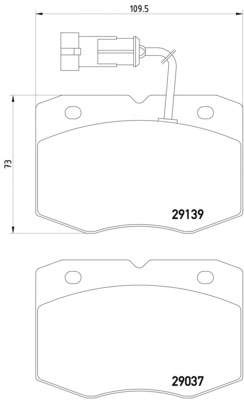 Комплект тормозных колодок, дисковый тормоз