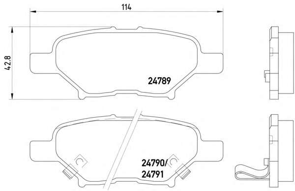 Комплект тормозных колодок, дисковый тормоз