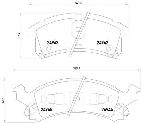 Комплект тормозных колодок, дисковый тормоз