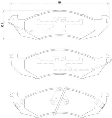 Комплект гальмівних колодок, дискове гальмо