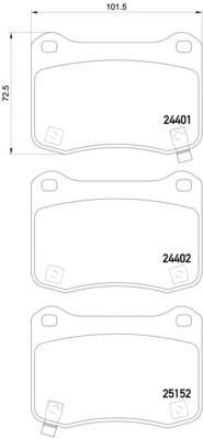 Комплект тормозных колодок, дисковый тормоз