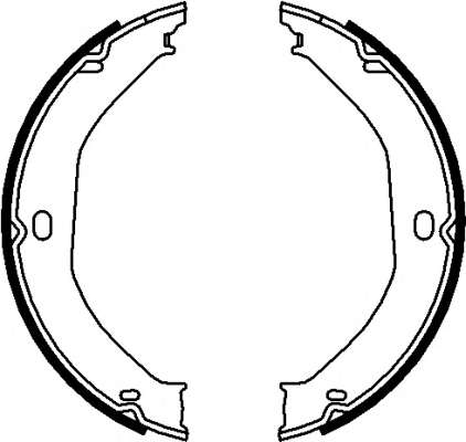 Комплект тормозных колодок, стояночная тормозная система