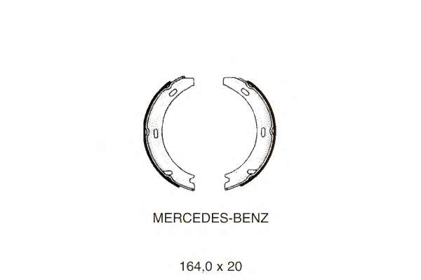 Комплект тормозных колодок, стояночная тормозная система