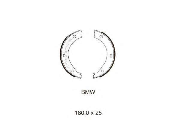 Комплект тормозных колодок, стояночная тормозная система