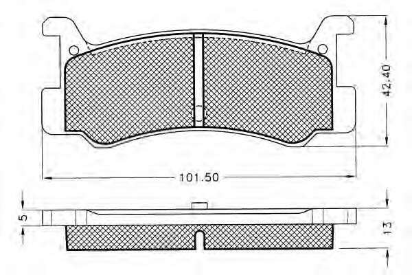 Комплект тормозных колодок, дисковый тормоз