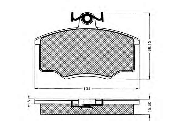 Комплект тормозных колодок, дисковый тормоз