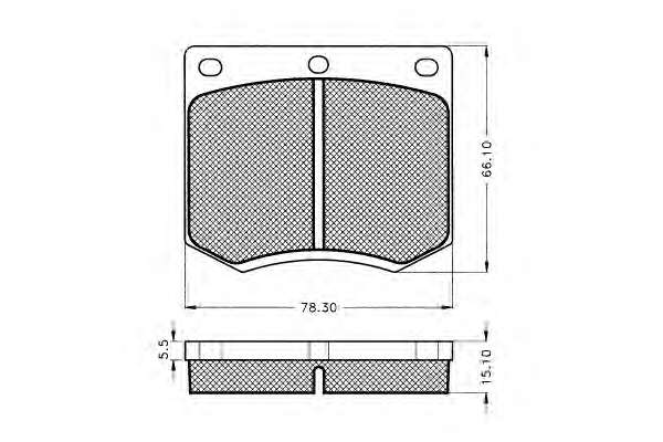 Комплект тормозных колодок, дисковый тормоз