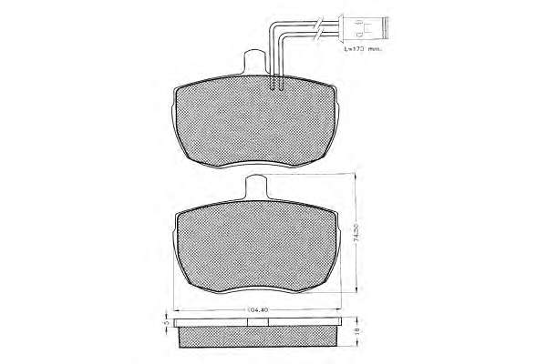 Комплект тормозных колодок, дисковый тормоз