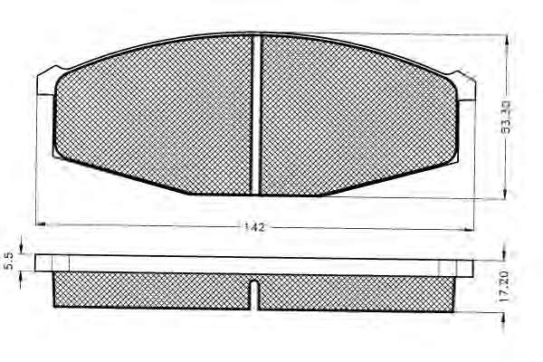 Комплект тормозных колодок, дисковый тормоз