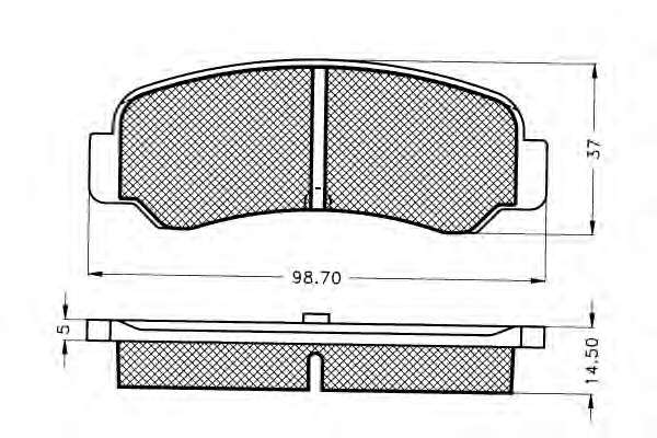 Комплект тормозных колодок, дисковый тормоз