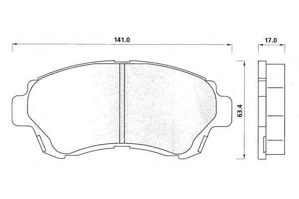 Комплект тормозных колодок, дисковый тормоз